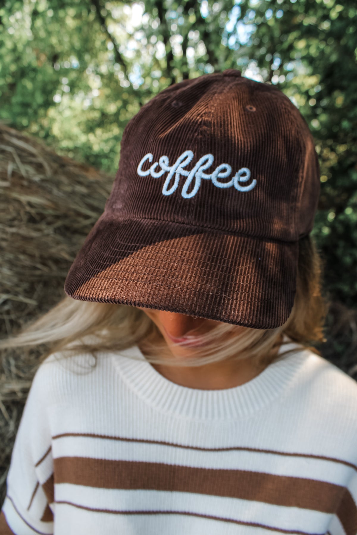 Coffee Corduroy Baseball Hat • Espresso