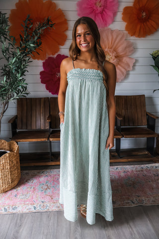 Coastal Stripes Maxi • Sage