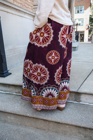 Boho Bazaar Palazzo Pant • Wine