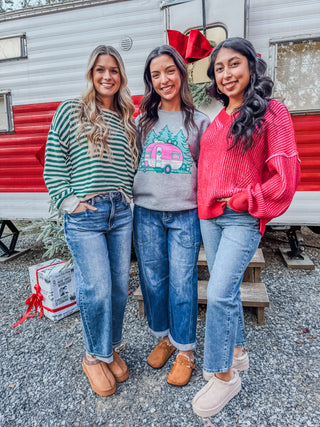 Classic Carols Two-Tone Sweater • Red