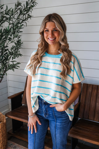 Cute & Classic • Aqua Stripe