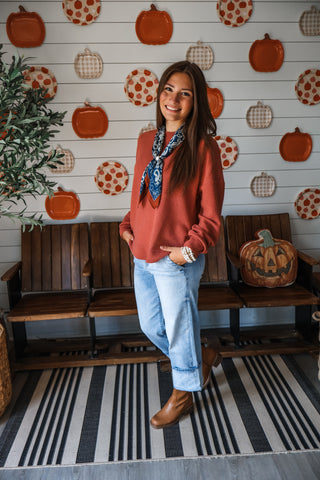 Season Change Crewneck • Terracotta