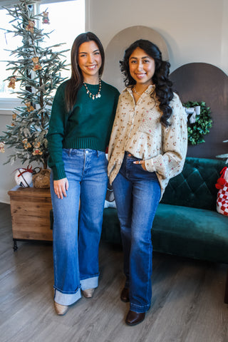 Bright & Bubbly Sweater • Evergreen