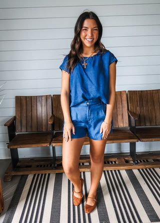 Paired Perfection Short Set • Indigo