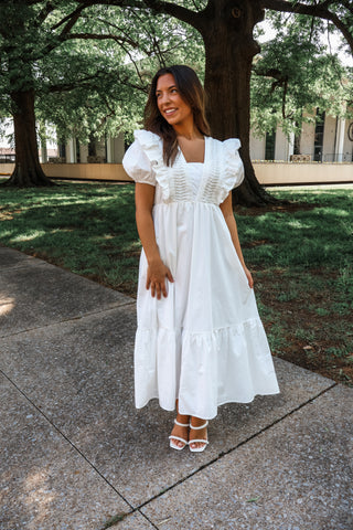 Lovely steps • white midi dress