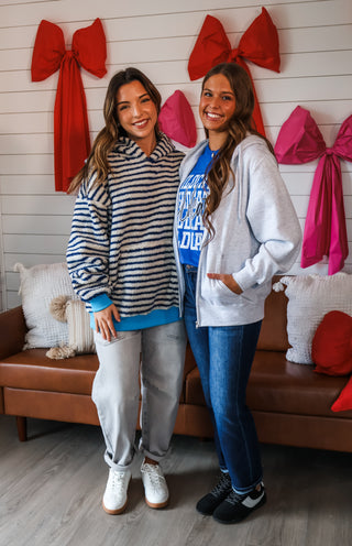 Wildcats Varsity Stripe Graphic Tee • Heather Blue