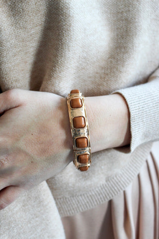 Neutral Note Bangle Bracelet • Tan