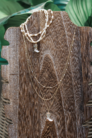 Howdy Darling Layered Necklace • Blue