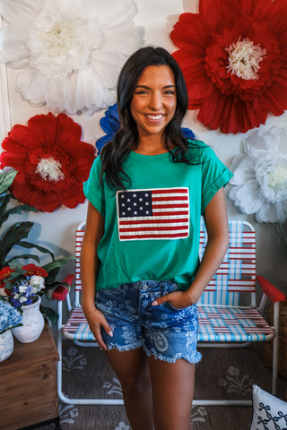 Star-Spangled Banner Top • Green