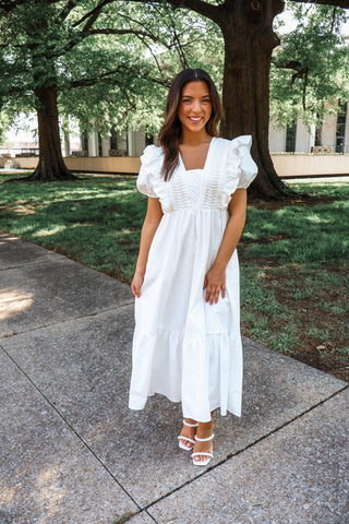 Lovely steps • white midi dress