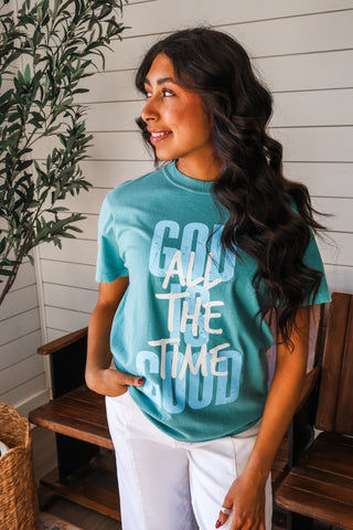 God Is Good All The Time Graphic Tee • Seafoam