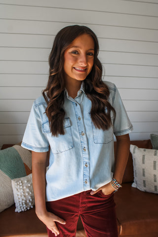 Lived-in Denim Shirt • Light Wash - FINAL SALE