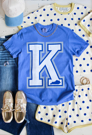 K Is For Kentucky Graphic Tee • Blue