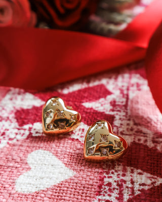 Make My Heart Burst Earrings • Gold