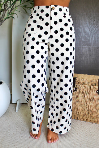 Perfect Spot Woven Pants • Black Dot