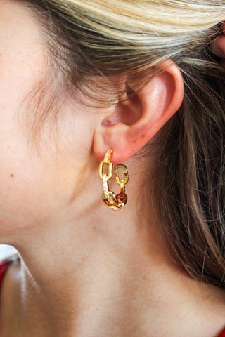 Toast To You Hoop Earrings • Gold