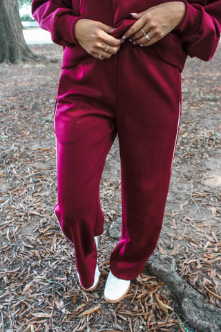 Move Forward Track Pants • Burgundy