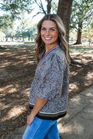 Pretty On Point • Olive Floral - FINAL SALE