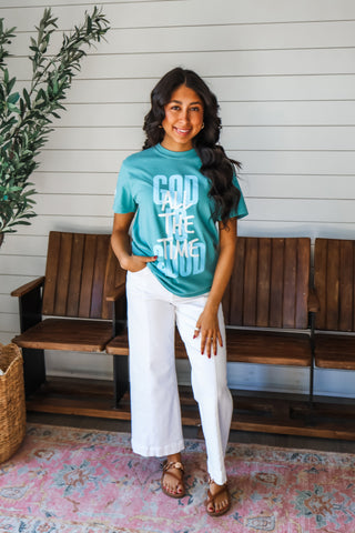 God Is Good All The Time Graphic Tee • Seafoam