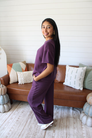 Simple Luxury Scuba Top • Plum - FINAL SALE