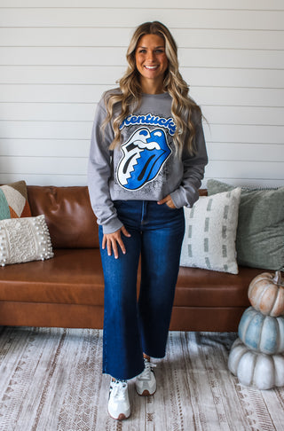 Rock On Kentucky Graphic Sweatshirt • Grey