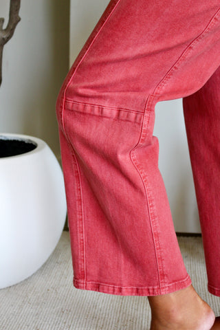 Celeste Paneled Wide Leg • Brick
