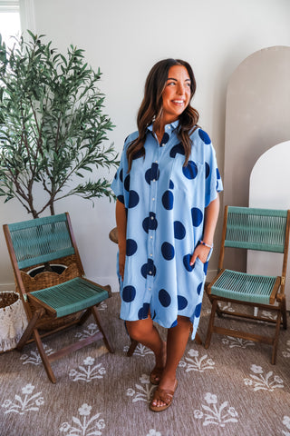 Sweet Spot Pocket Dress • Blue
