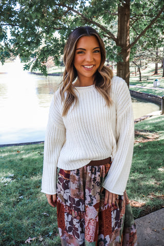 Timeless Twist Ribbed Sweater • Ivory