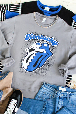 Rock On Kentucky Graphic Sweatshirt • Grey