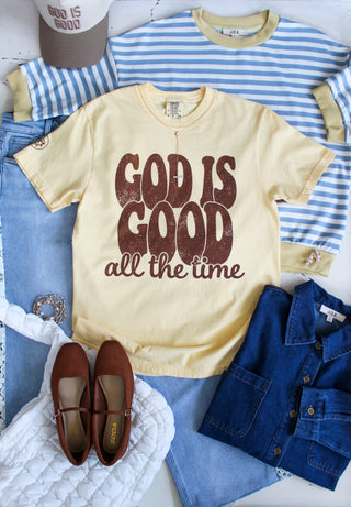 God Is Good All The Time Graphic Tee • Butter Yellow