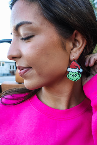 Means A Little Bit More Earrings • Green