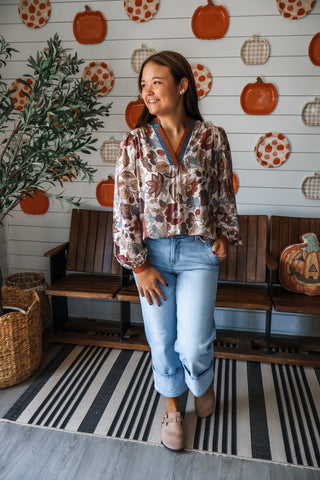 Leaf Peeping Season • Rust/Blue