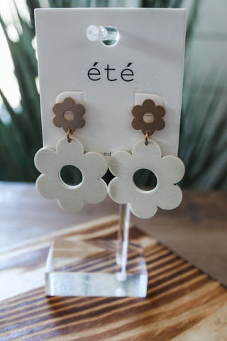 Flower Power Earrings • Ivory