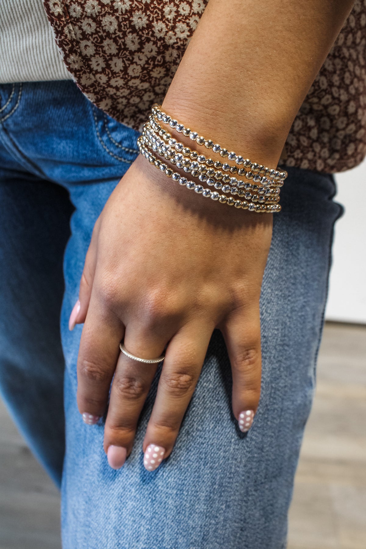 Forever Favorite Beaded Bracelet Stack • Metal Mix