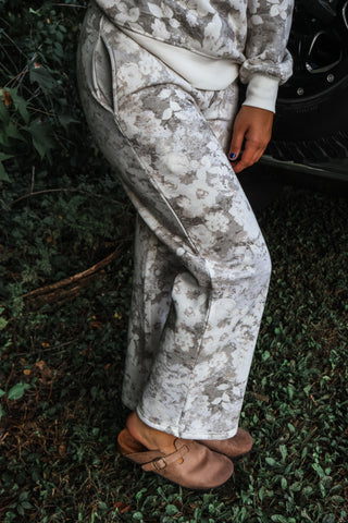 Rustic Blooms Pant Set • Taupe/Cream