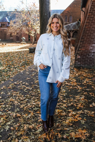 Stella Denim Shirt • Ice Blue