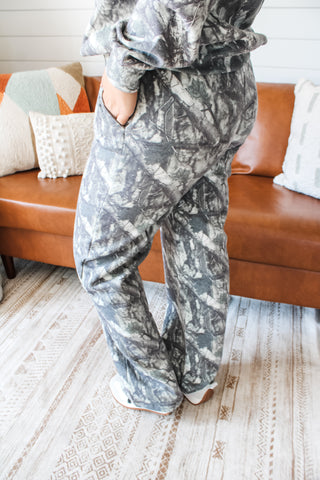Keep Track Camo Pant Set