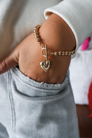 Love Bubble Toggle Bracelet • Gold
