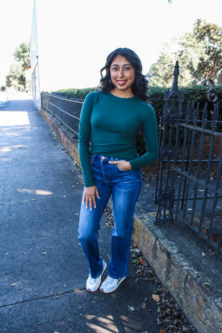 Soft & Simple Crewneck • Evergreen - FINAL SALE