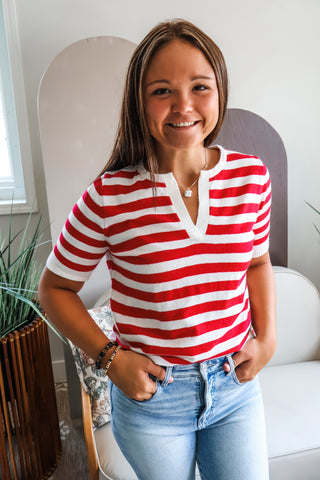 A Casual Classic • Red Stripe