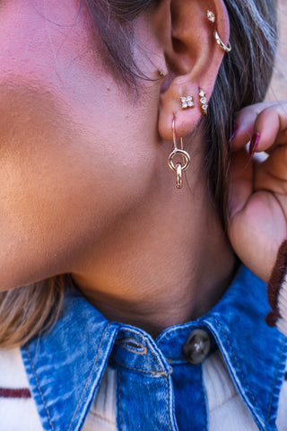 Linked Together Dangle Earrings • Gold