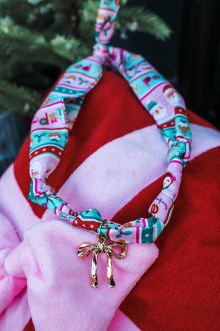 Peace Love Joy Scarf Necklace • Pink Multi final sale