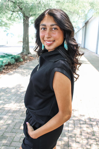 Fringed & Flirty Beaded Earrings • Turquoise