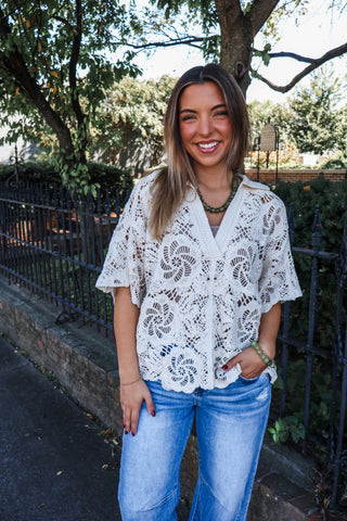 Dreamcatcher Crochet Top • Cream