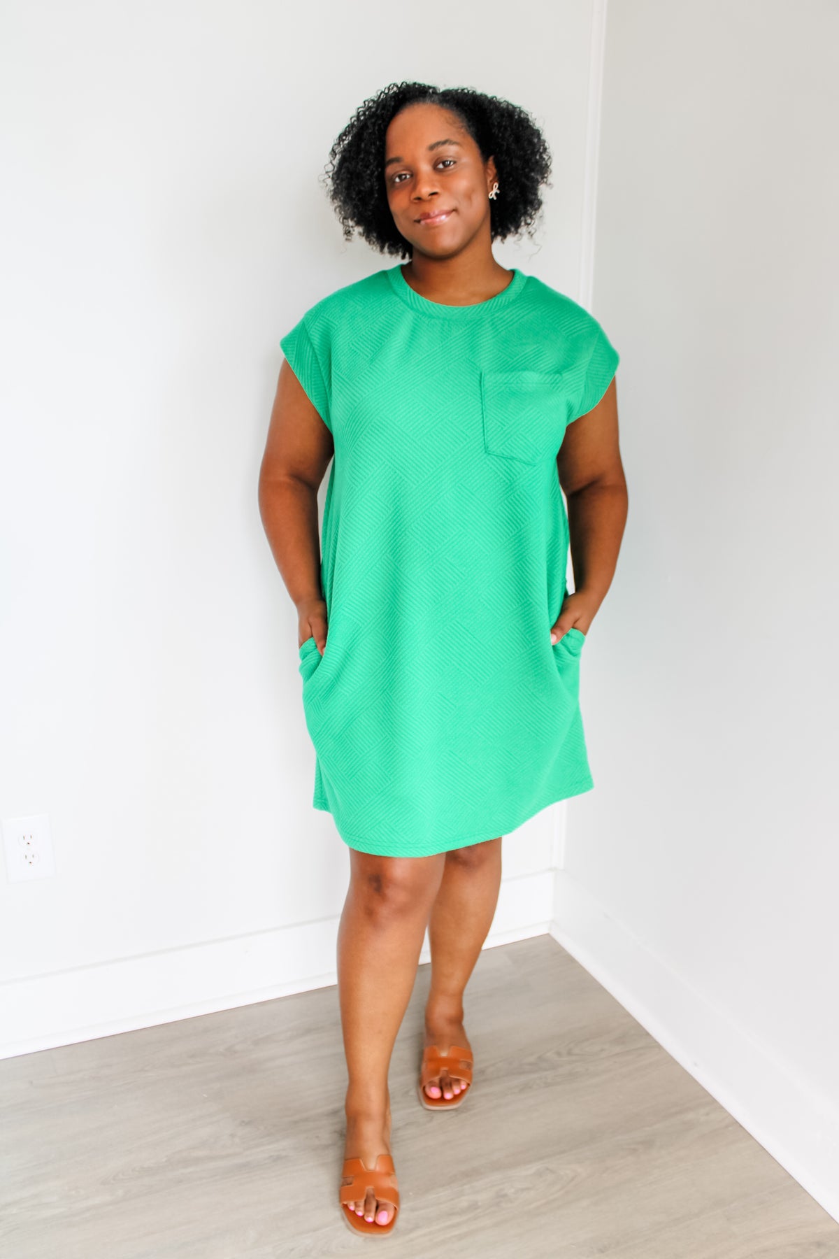 Cool & Collected Pocket Dress • Green - PLUS