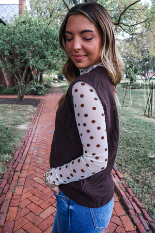 In My Element Sweater Vest • Cocoa Bean