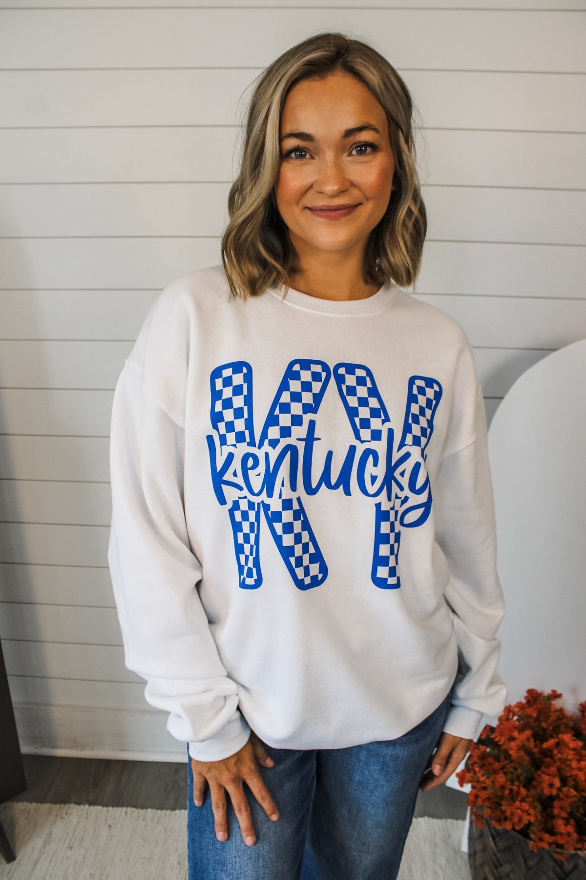 In The Fast Lane Kentucky Graphic Sweatshirt • White