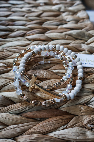 Trust The Timing Bracelet • Cream