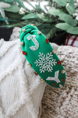 Spread Joy Beaded Headband • Green