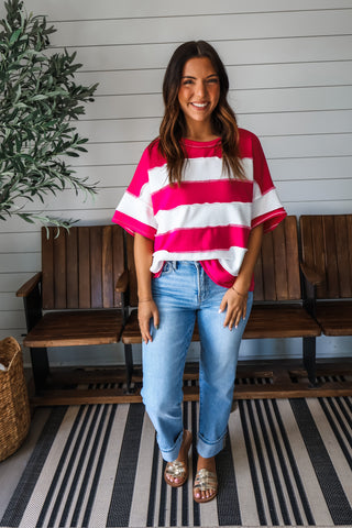 Post It Stripes • Hot Pink